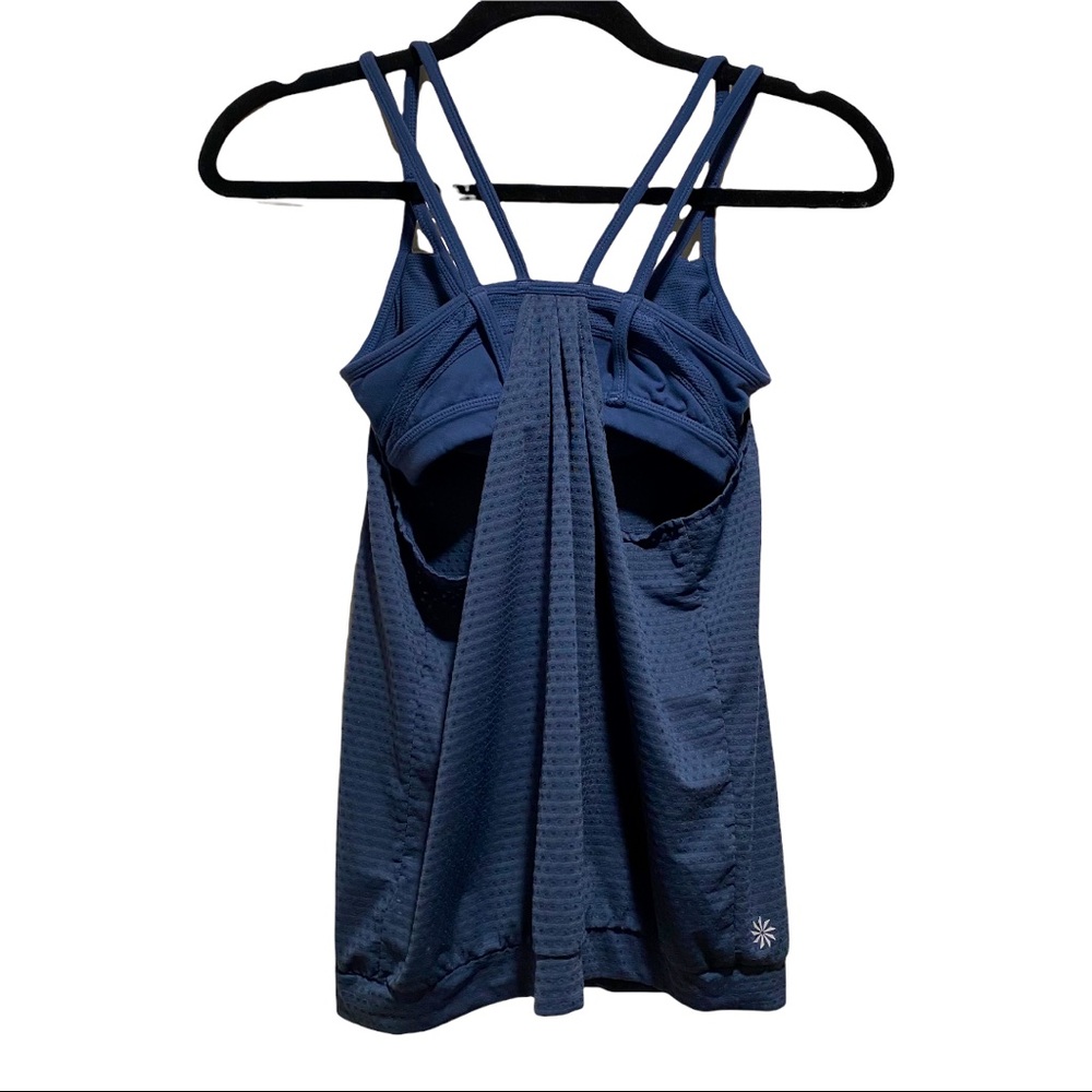 Navy Athleta Built In Bra Tank Top
